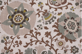 Braemore Silsila Printed Linen Blend Drapery Fabric in Rhinestone