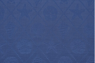 Shell Trellis Woven Solution Dyed Acrylic Matelasse Outdoor Fabric in Lagoon