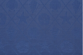 Shell Trellis Woven Solution Dyed Acrylic Matelasse Outdoor Fabric in Lagoon