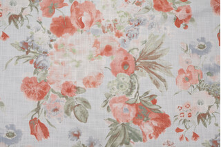 PK Lifestyles Midsummer Day Printed Cotton Drapery Fabric in Melon 