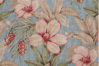 Covington Fiona Printed Linen Blend Drapery Fabric in 592-Spa 