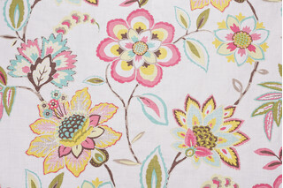 Covington Laylani Printed & Embroidered Cotton Drapery Fabric in 79-Birthday Cake 