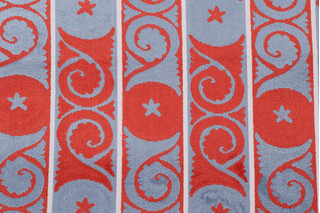 Robert Allen Fez BK Velvet Upholstery Fabric in Cherry 