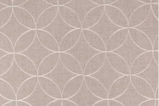 Duralee Ringlet-2 Embroidered Drapery Fabric in 118-Linen