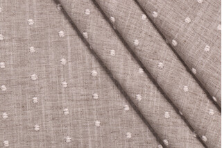 PK Lifestyles Swiss Dot Embroidery Decorator Fabric in Salt & Pepper
