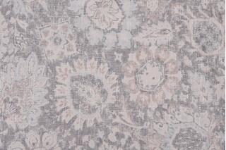 PK Lifestyles Heriz Medallions Printed Chenille Upholstery Fabric in Latte