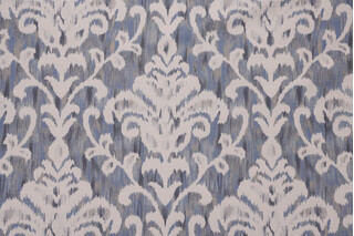 PK Lifestyles Brigitte Printed Polyester Drapery Fabric in indigo