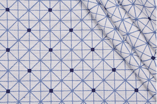 PK Lifestyles Sierra Embroidered Drapery Fabric in Porcelain