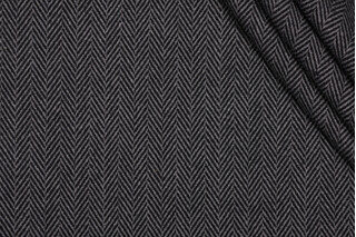 P Kaufmann Wallace Woven Upholstery Fabric in Charcoal