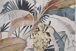 Catherine Martin Tropicalla Printed Polyester Outdoor Fabric in Gilver by Mokum