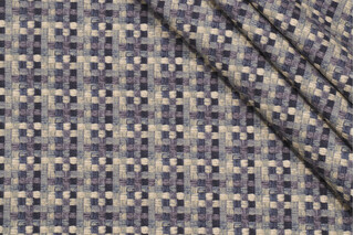 Mill Creek Ambreen Printed Cotton Drapery Fabric in Indigo