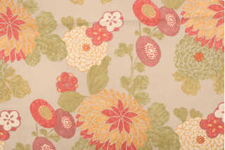 Thibaut Coco F93221 Printed Linen Drapery Fabric in Natural