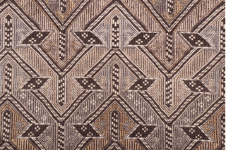 PK Lifestyles Anatalya Printed Cotton Drapery Fabric in Caviar