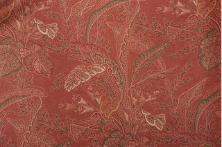Thibaut Arlington F93815 Printed Drapery Fabric in Rust