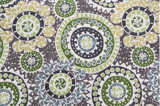 Richloom Kenzo FL225 Printed Cotton Drapery Fabric in Multi Hemlock