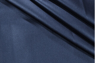 Stof France Ekokuir Brilliant Vinyl Upholstery Fabric in Navy Brilliant