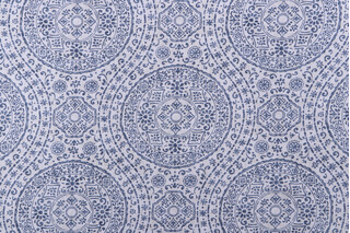 Magnolia Home Marrakesh Printed Cotton Drapery Fabric in Navy