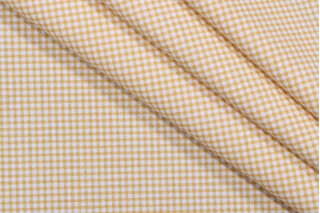 Magnolia Home Madrid Check Printed Cotton Drapery Fabric in Barley