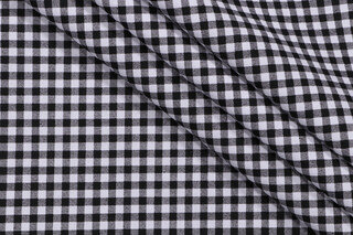 Premier Prints Gingham Printed Cotton Drapery Fabric in Black