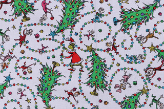 Robert Kaufman How The Grinch Stole Christmas Collection ADED-22569-478 Printed Cotton Craft Fabric in Candy Cane