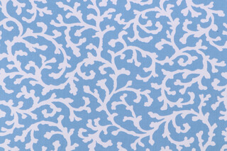 Waverly Savoy Silhouette Printed Cotton Twill Drapery Fabric in Bluebell