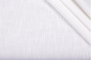 Leonard Woven Slubbed Decorator Fabric in White