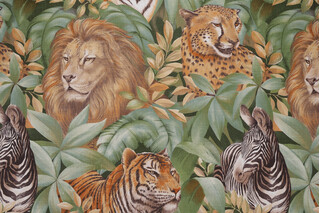 Spectrum Safari Printed Drapery Fabric in Jungle