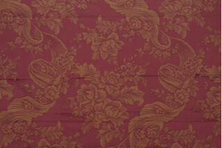 Reynolds Damask Upholstery Fabric in Rouge
