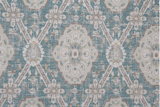 P Kaufmann Carpet Heirloom Tapestry Upholstery Fabric in Peacock