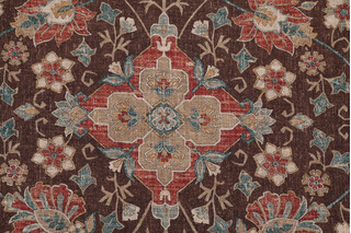 Covington Bettina Printed Linen Blend Drapery Fabric in 663-Espresso