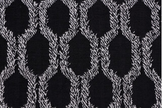 Hilary Farr Fringe Benefits Woven Chenille Upholstery Fabric in 99-Onyx for Covington