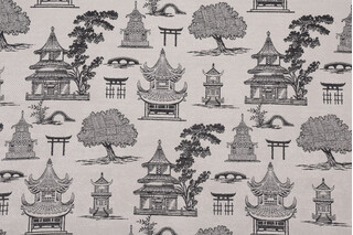 Solace Tapestry Upholstery Fabric in Blackstone