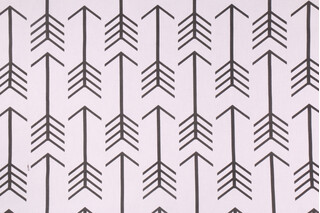 Premier Prints Arrow Printed Cotton Drapery Fabric in White Black