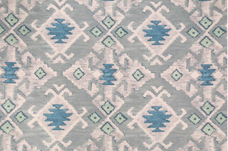 Mill Creek Yurta Printed Cotton Drapery Fabric in Monsoon