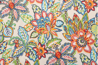 Richloom Solarium Copeland Printed Polyester Outdoor Fabric in Fiesta