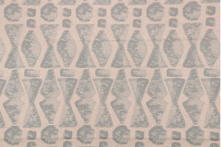 Lacefield Juju- Danish Linen Printed Cotton Blend Drapery Fabric in Swedish Blue