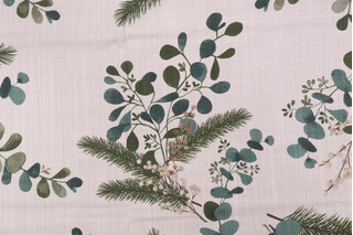 Stof France Nordmann Printed Cotton Drapery Fabric in Vert