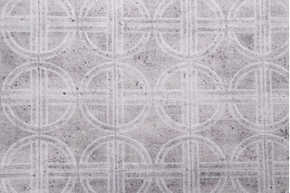 TFA Frill Seeker Printed & Embroidered Drapery Fabric in Stone