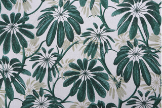 Stof France Galapagos Printed Drapery Fabric in Vert