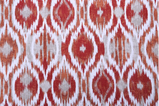 Stof France Jimena Printed Cotton Drapery Fabric in Terracotta