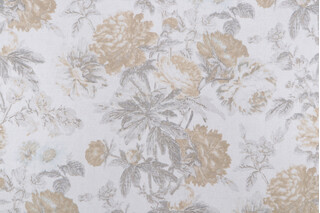 Waverly Daphne Printed Drapery Fabric in Froth