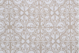 Kaufmann Palazzo Printed Drapery Fabric in Linen