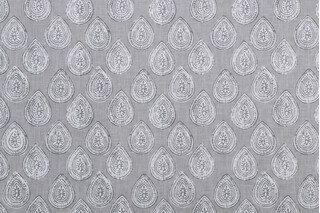 Kaufmann Rani Printed Drapery Fabric in Grey
