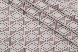 Kaufmann Rhombus Woven Chenille Upholstery Fabric in Limestone