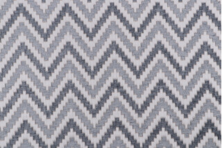 Kaufmann Acute Angle Woven Chenille Upholstery Fabric in Blue Smoke