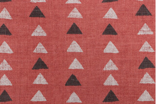 PK Lifestyles Nomadic Triangles Printed Drapery Fabric in Pomegranate