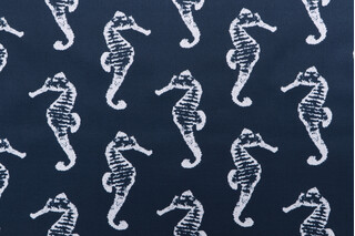 Premier Prints Sea Horse Printed Polyester Outdoor Fabric in Oxford