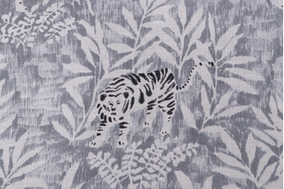 Covington Le Tigre Printed Drapery Fabric in Stone