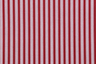 Magnolia Home Polo Stripe Printed Cotton Drapery Fabric in Scarlet
