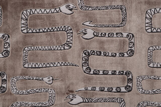 TFA Serpentine Latex-Backed Velvet Upholstery Fabric in Smoke